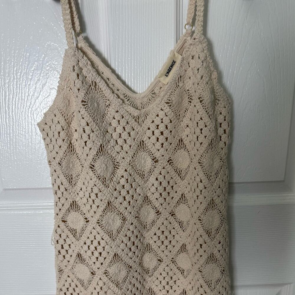 L’agence Haleigh Crochet Cover-Up Dress M - Picture 5 of 10
